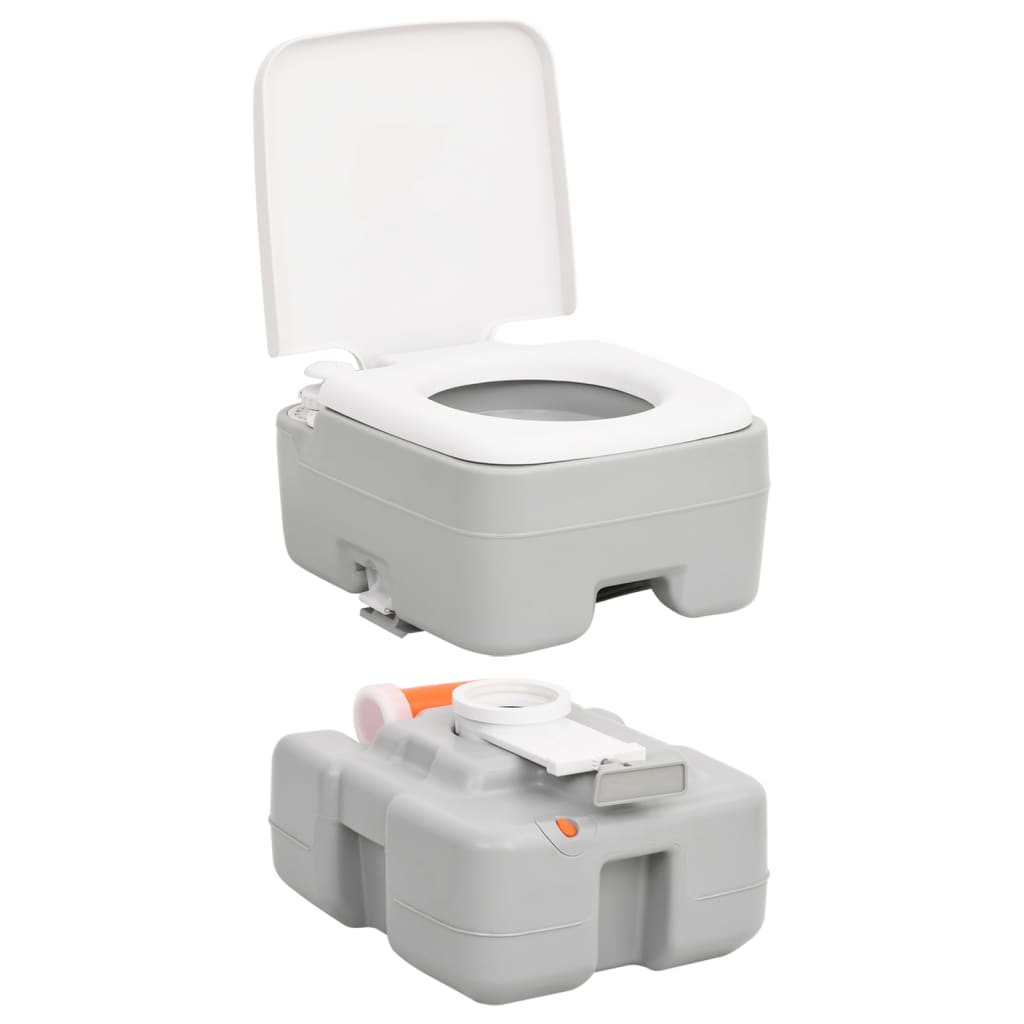 vidaXL Portable Camping Toilet and Handwash Stand Set