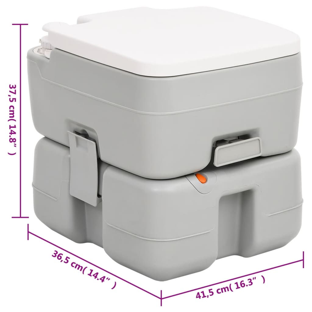 vidaXL Portable Camping Toilet and Handwash Stand Set