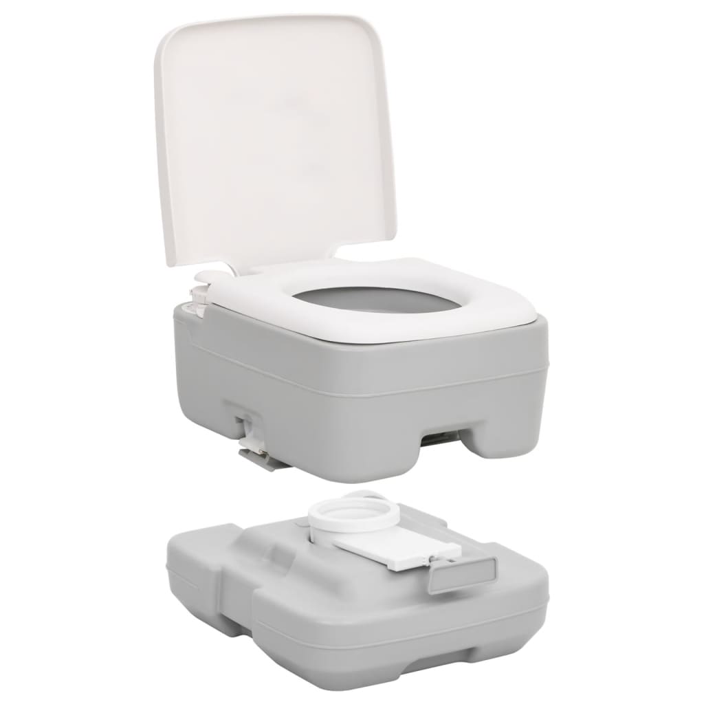 vidaXL Portable Camping Toilet and Handwash Stand Set