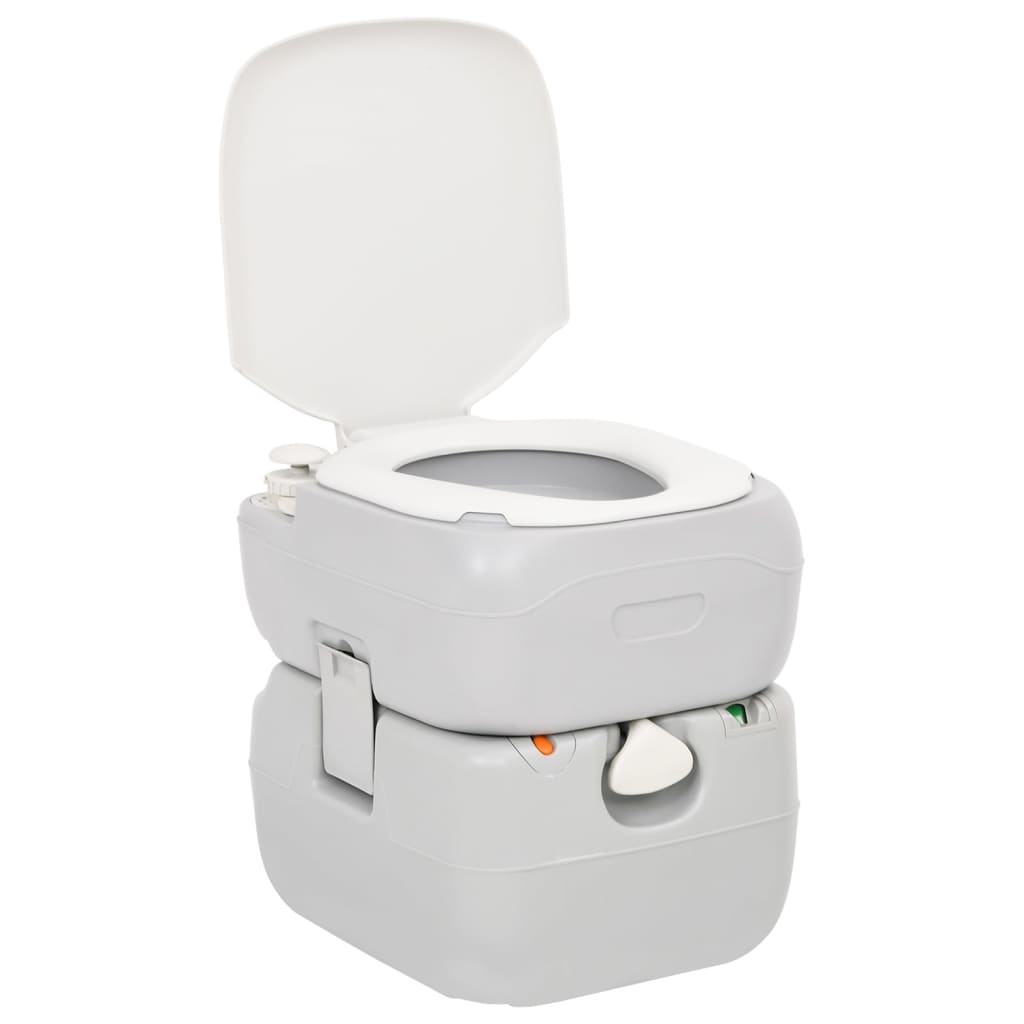 vidaXL Portable Camping Toilet and Handwash Stand Set