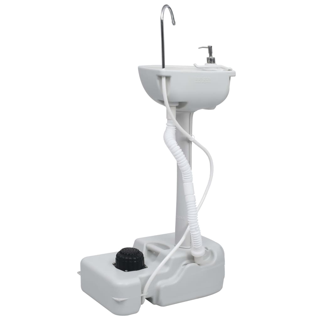 vidaXL Portable Camping Toilet and Handwash Stand Set with Water Tank