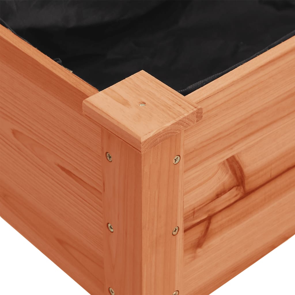 Wheeled Planter with Liner Brown 71x37x80 cm Solid Wood Fir