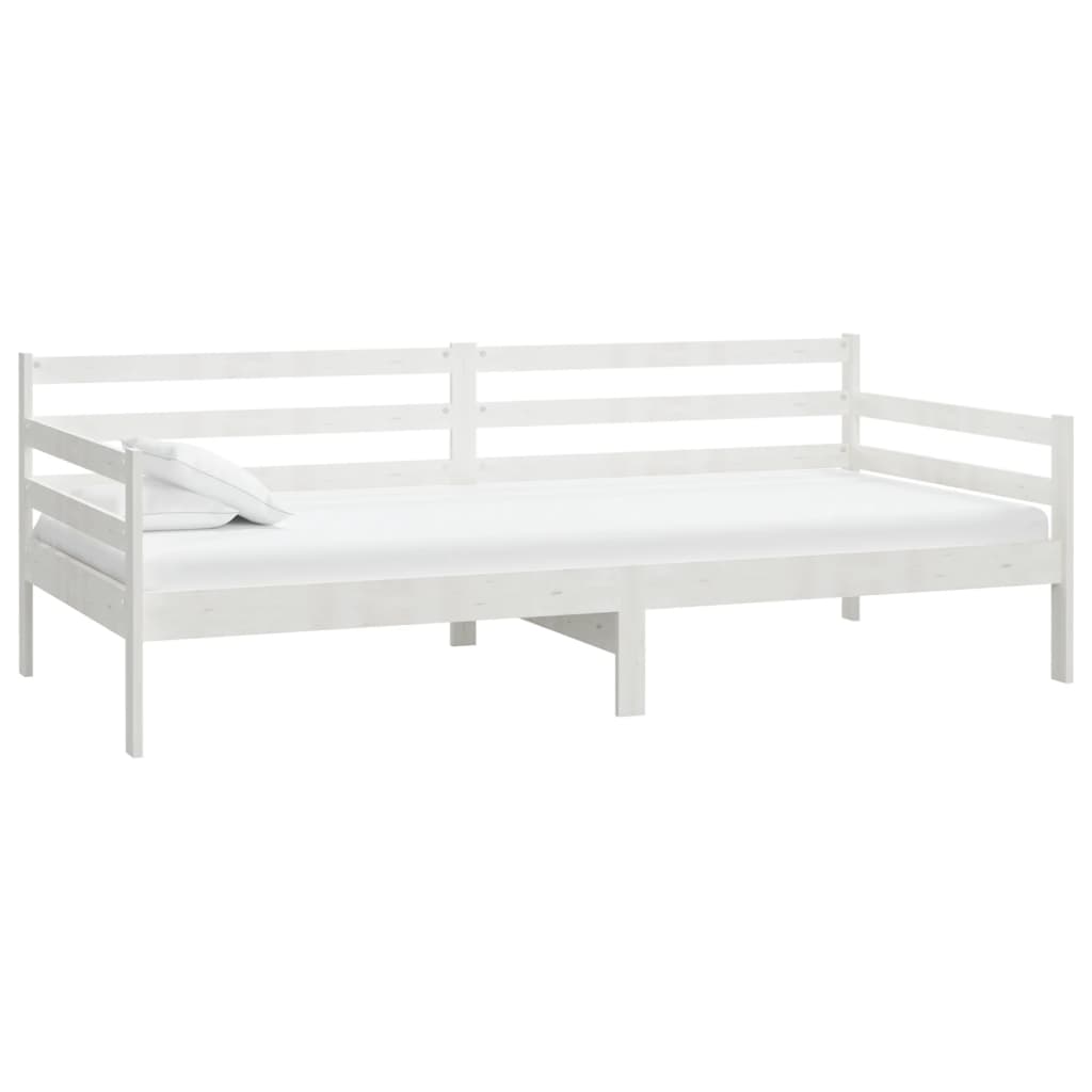 vidaXL Day Bed without Mattress White 90x200 cm Solid Wood Pine