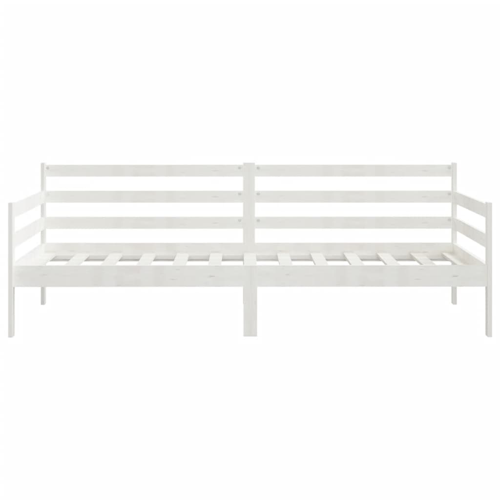 vidaXL Day Bed without Mattress White 90x200 cm Solid Wood Pine