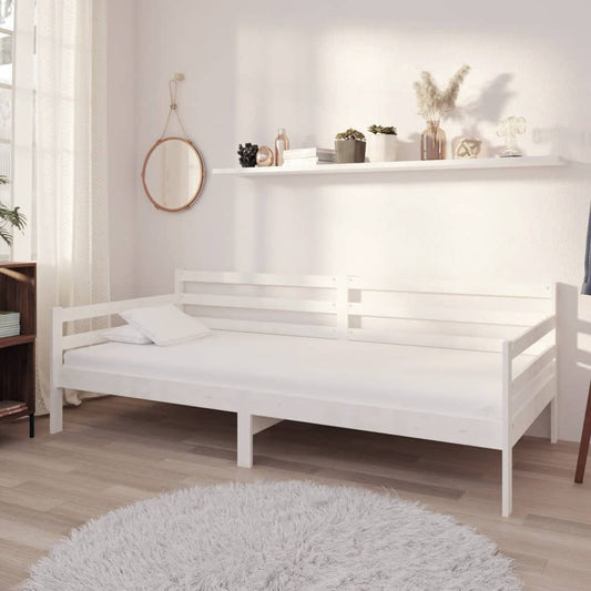 vidaXL Day Bed without Mattress White 90x200 cm Solid Wood Pine