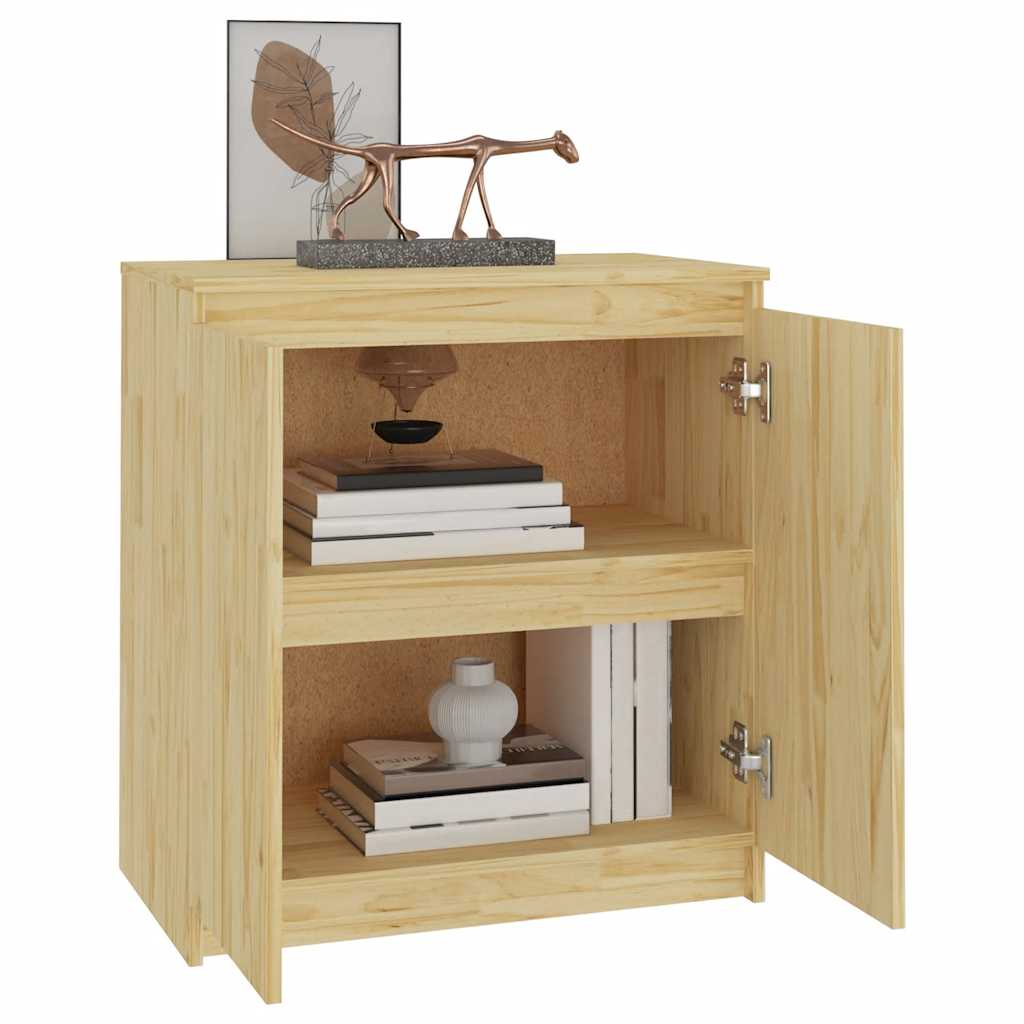 Side Cabinet 60x36x65 cm Solid Wood Pine