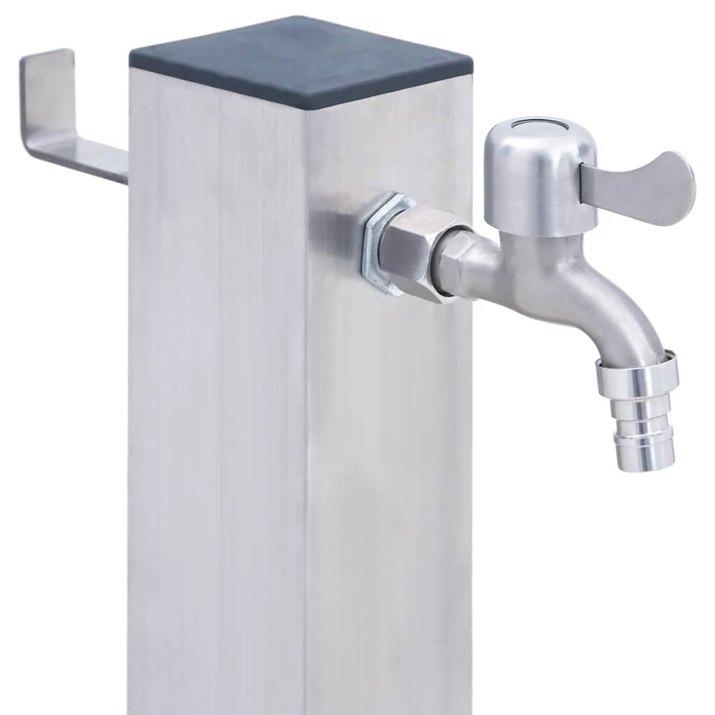 Garden Water Column 100 cm Stainless Steel Square