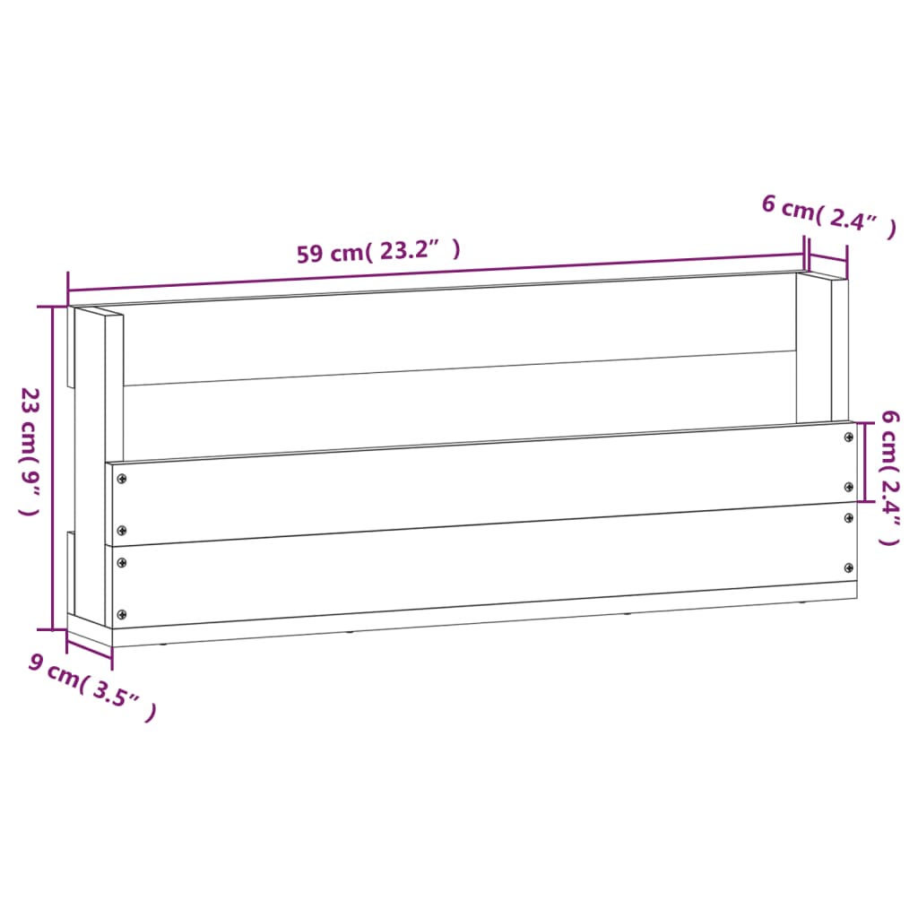 Wall-mounted Shoe Racks 2 pcs 59x9x23 cm Solid Wood Pine