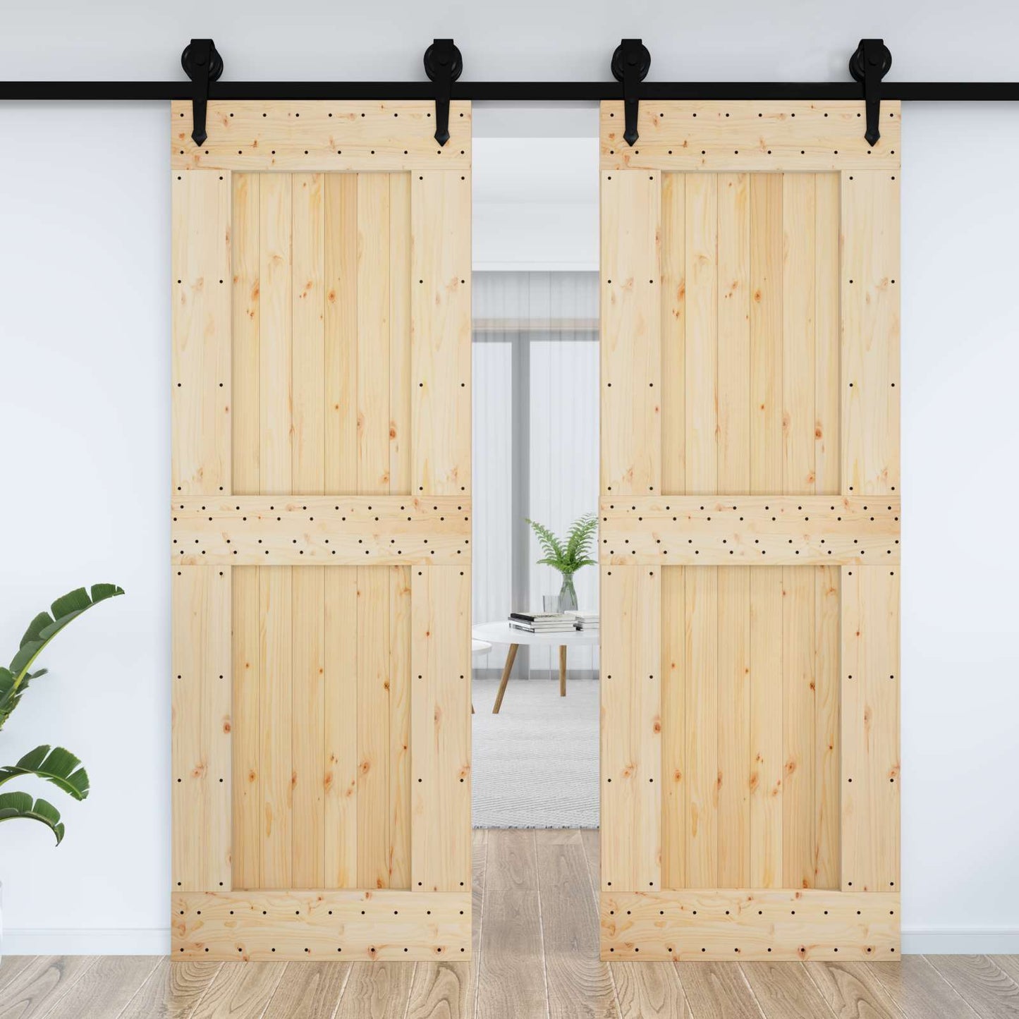 Door NARVIK Natural 80 x 210 cm Solid Pine Wood