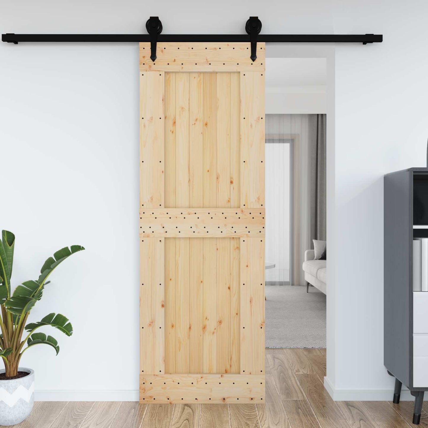 Door NARVIK Natural 80 x 210 cm Solid Pine Wood