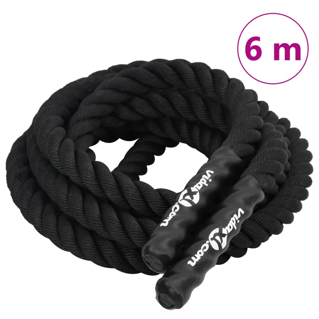 Battle Rope Black 6 m 4,5 kg Polyester