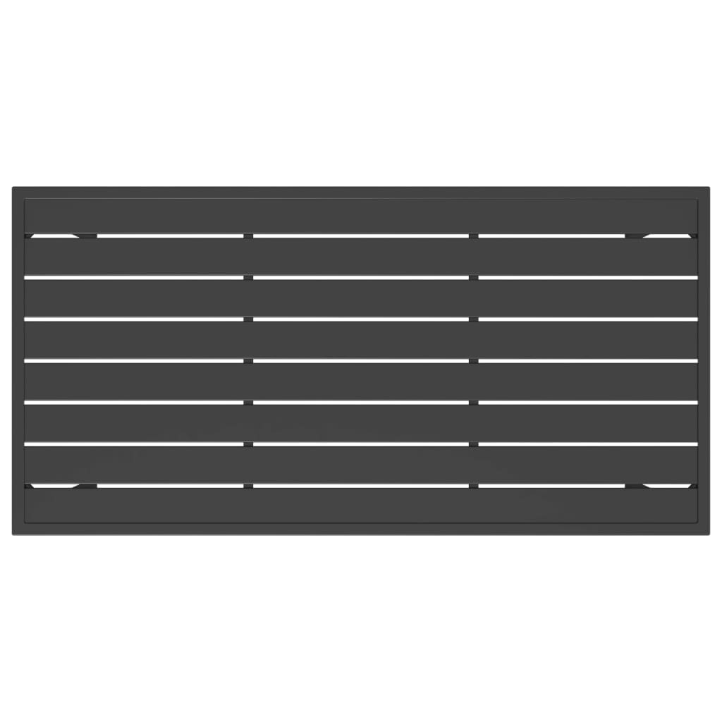 Garden Dining Table | Anthracite | Steel | 110 x 54 x 70 cm | Durable
