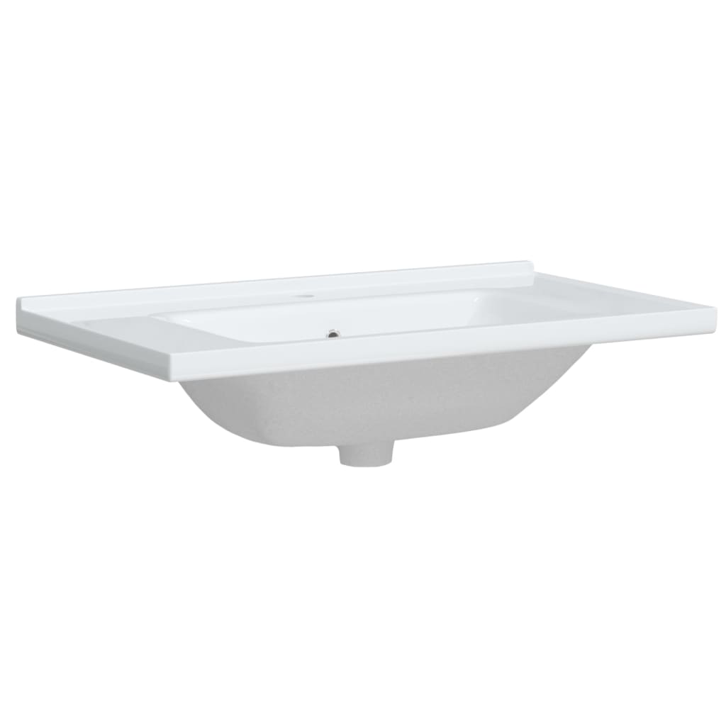 vidaXL Bathroom Sink White 81x48x19.5 cm Rectangular Ceramic