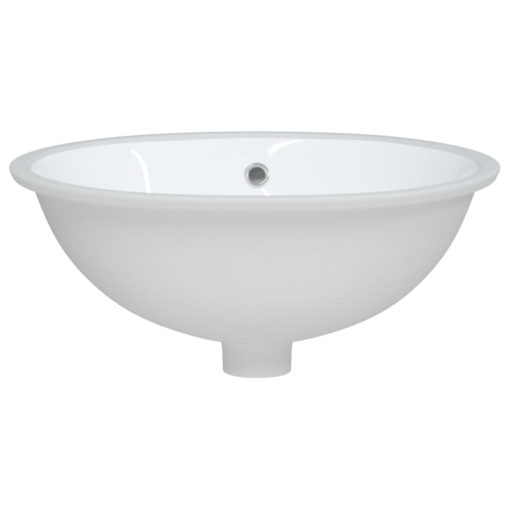 vidaXL Bathroom Sink White 49x40.5x21 cm Oval Ceramic