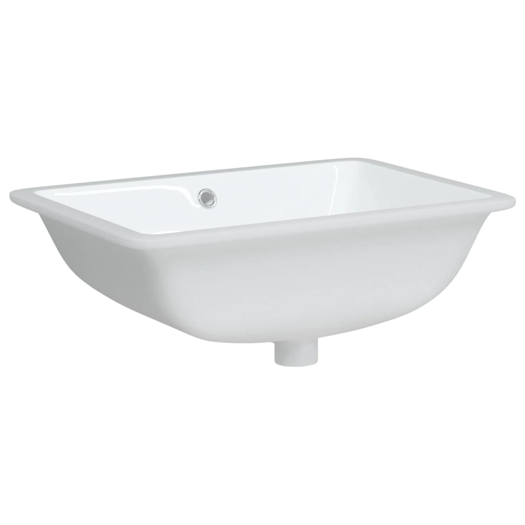 vidaXL Bathroom Sink White 55.5x37.5x19 cm Rectangular Ceramic