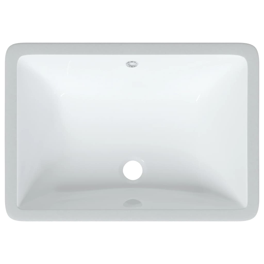 vidaXL Bathroom Sink White 55.5x37.5x19 cm Rectangular Ceramic