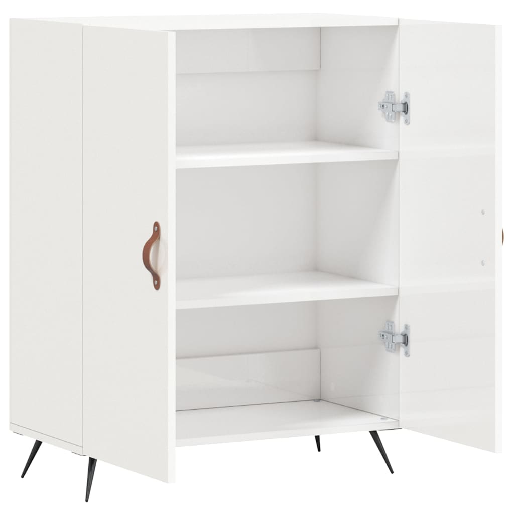 Sideboard High Gloss White 69.5x34x90 cm Engineered Wood