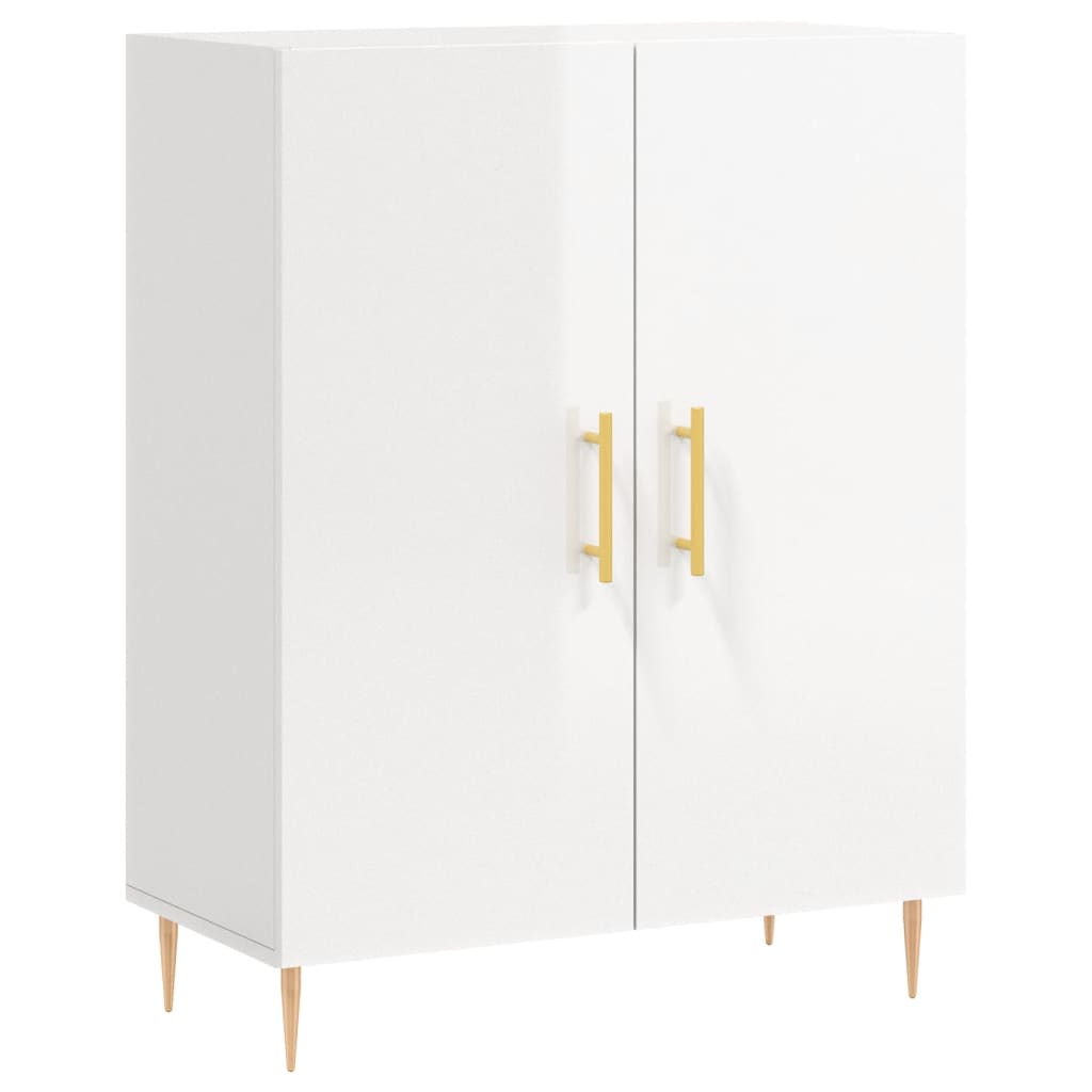 Sideboard High Gloss White 69,5x34x90 cm Engineered Wood