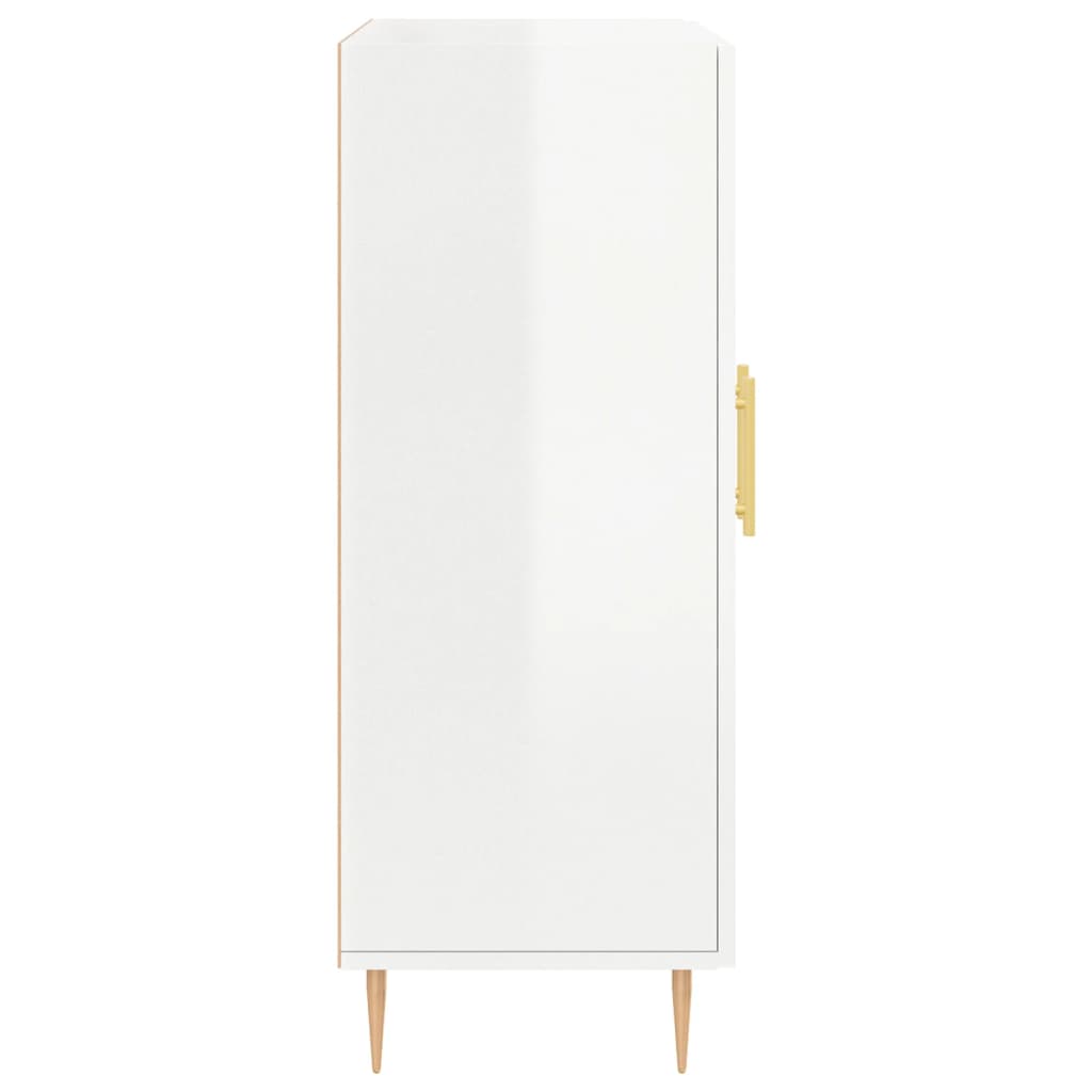 Sideboard High Gloss White 69,5x34x90 cm Engineered Wood