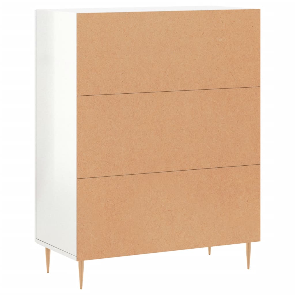 Sideboard High Gloss White 69,5x34x90 cm Engineered Wood