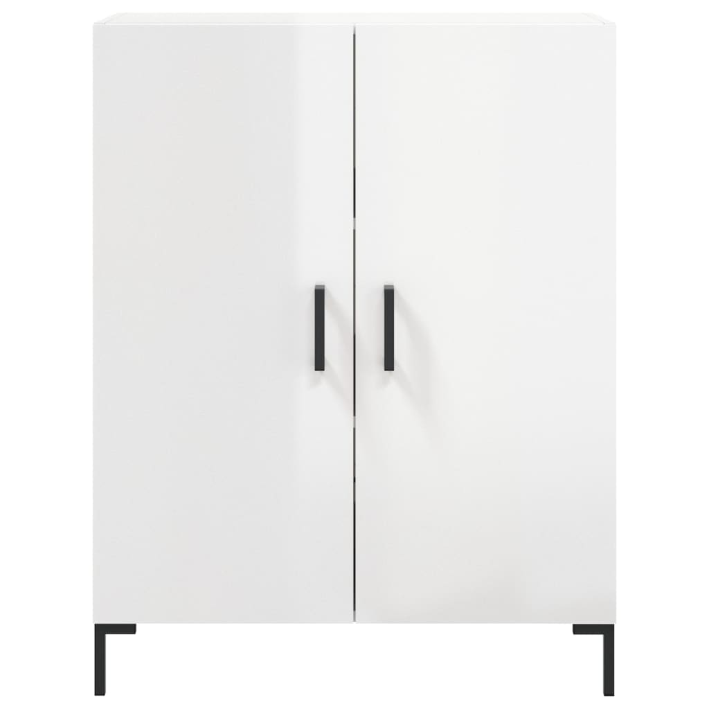 Sideboard High Gloss White 69.5x34x90 cm Engineered Wood
