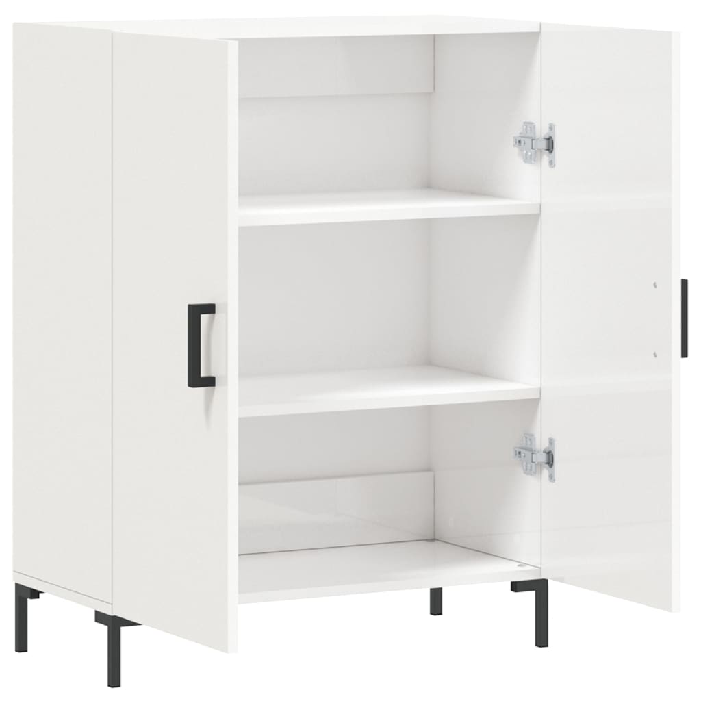 Sideboard High Gloss White 69.5x34x90 cm Engineered Wood