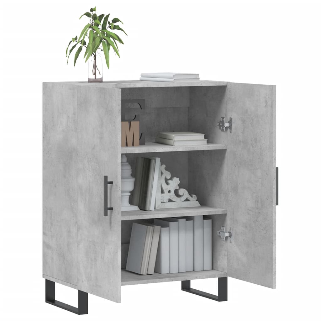 vidaXL Sideboard Concrete Grey 69.5x34x90 cm Engineered Wood