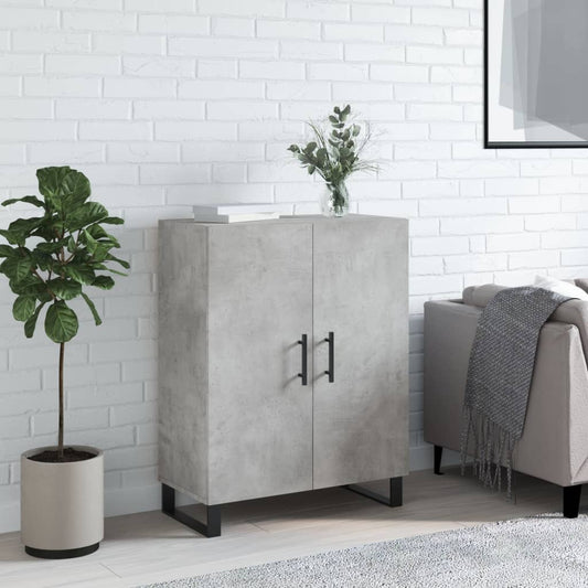 vidaXL Sideboard Concrete Grey 69.5x34x90 cm Engineered Wood