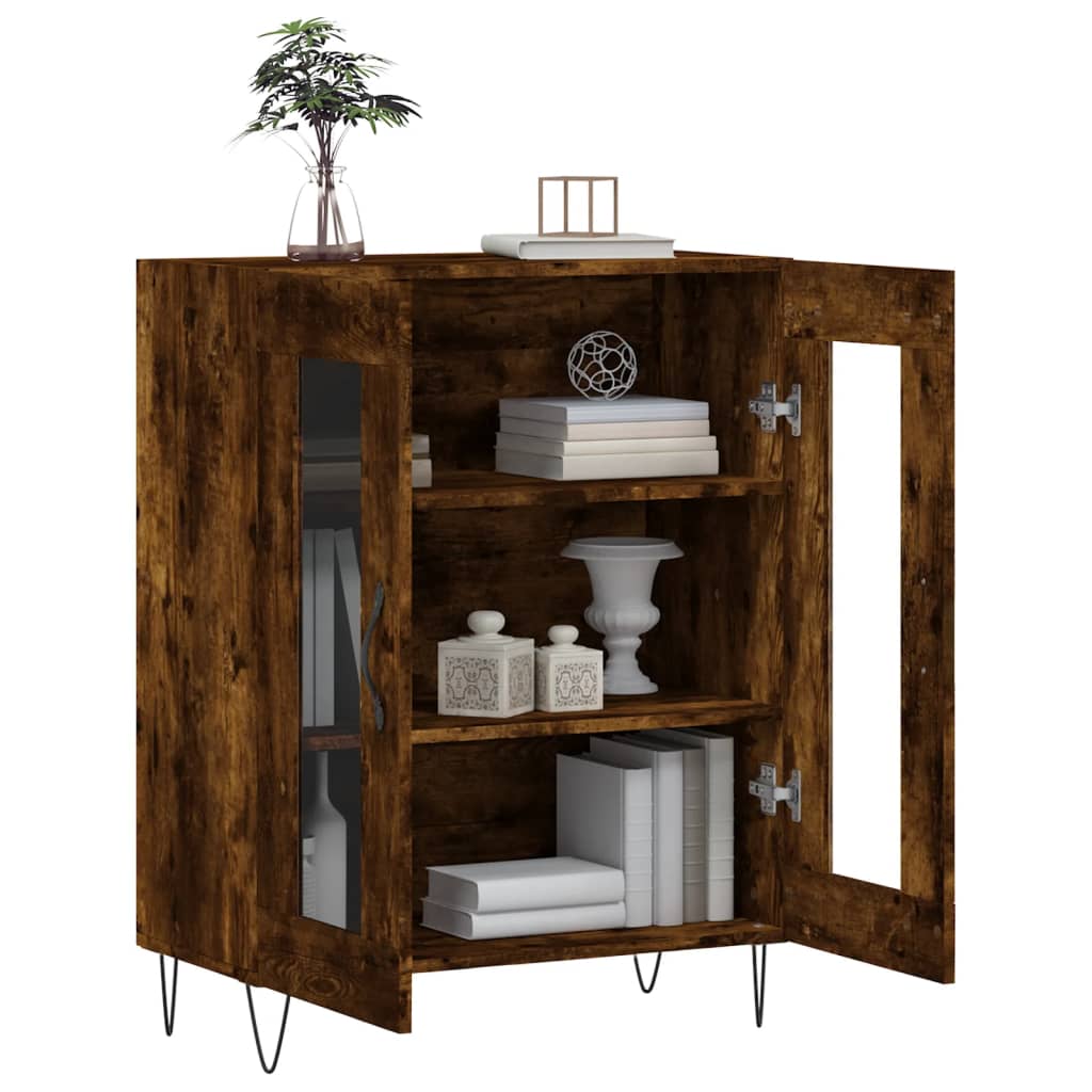 Sideboard Smoked Oak 69,5x34x90 cm Engineered Wood
