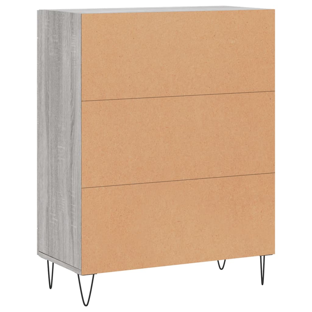 Sideboard Grey Sonoma 69,5x34x90 cm Engineered Wood