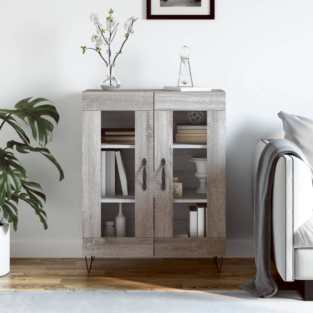 Sideboard Grey Sonoma 69,5x34x90 cm Engineered Wood