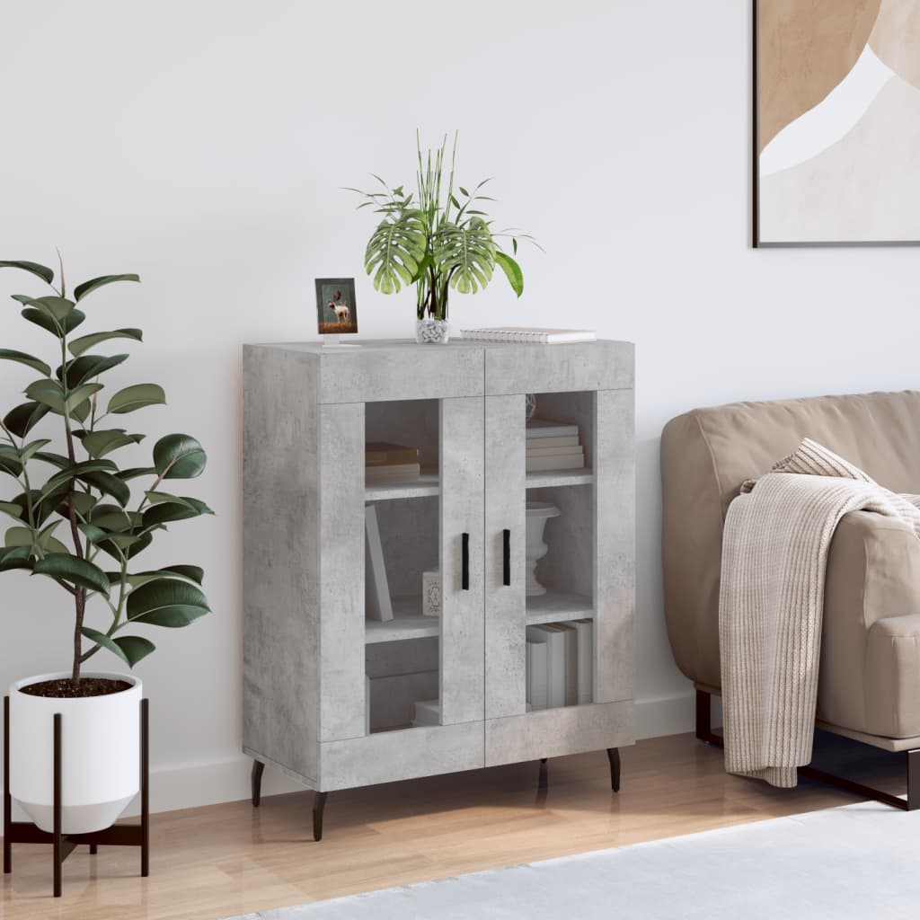 Sideboard Concrete Grey 69,5x34x90 cm Engineered Wood