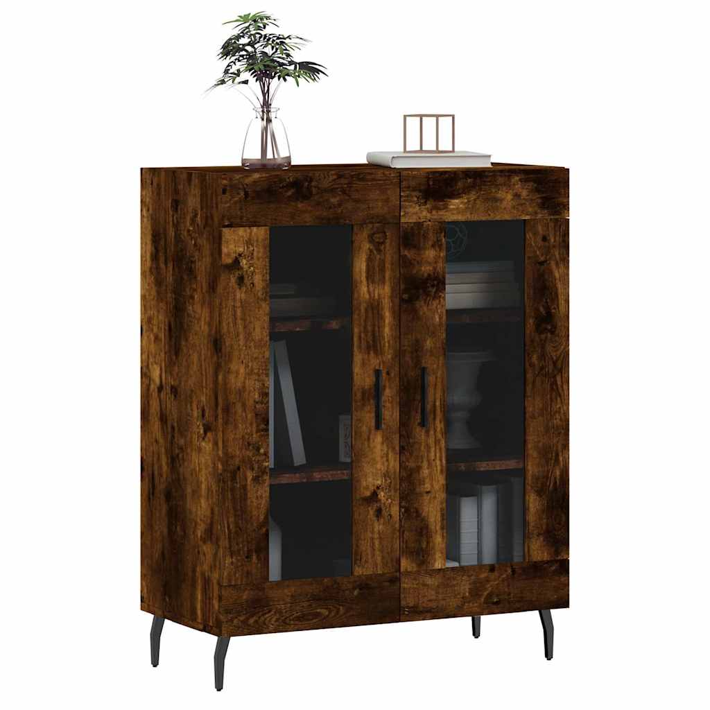 Sideboard Smoked Oak 69.5x34x90 cm Engineered Wood