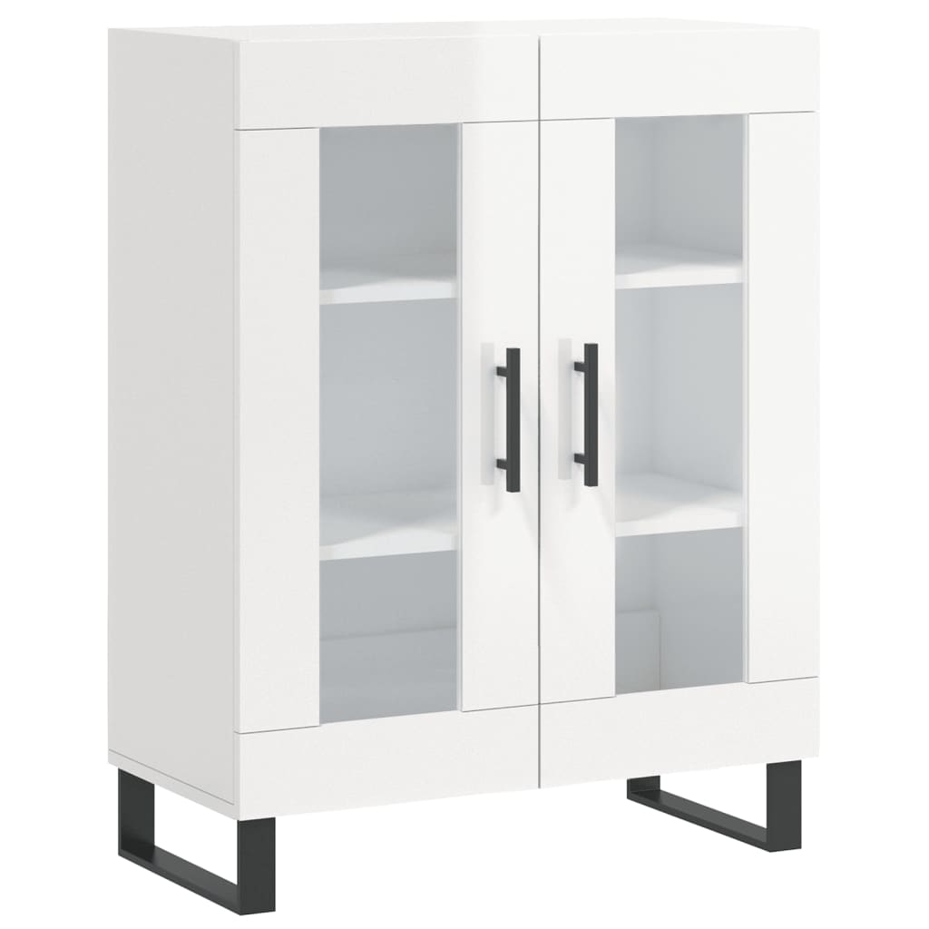 Sideboard High Gloss White 69,5x34x90 cm Engineered Wood