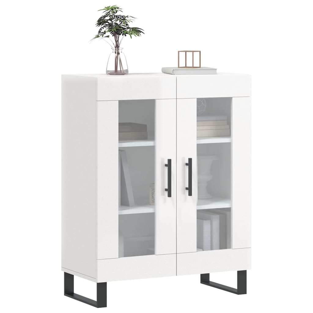 Sideboard High Gloss White 69,5x34x90 cm Engineered Wood