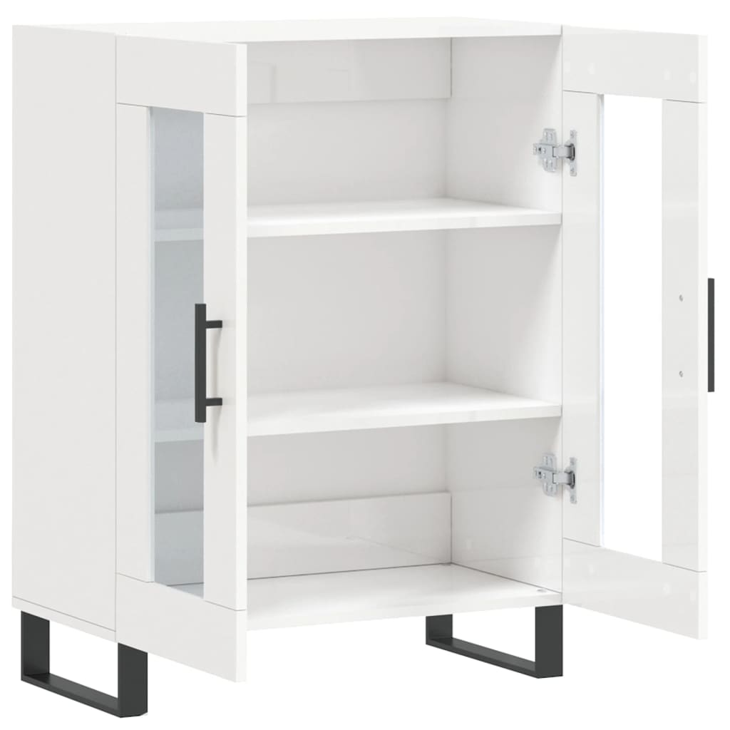 Sideboard High Gloss White 69,5x34x90 cm Engineered Wood