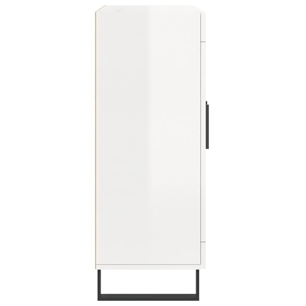 Sideboard High Gloss White 69,5x34x90 cm Engineered Wood