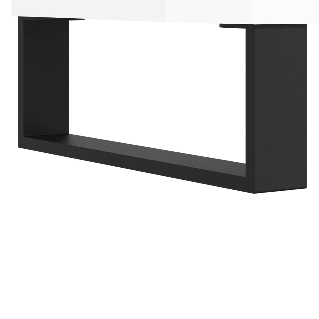 Sideboard High Gloss White 69,5x34x90 cm Engineered Wood