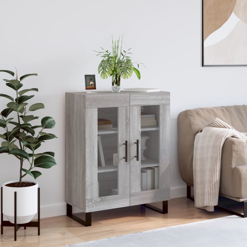 Sideboard Grey Sonoma 69,5x34x90 cm Engineered Wood
