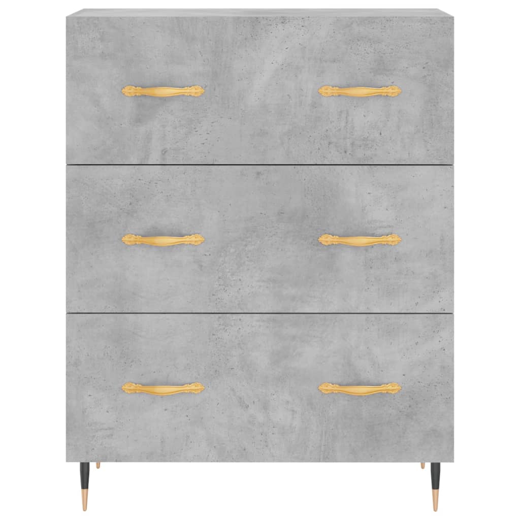 vidaXL Sideboard Concrete Grey 69.5x34x90 cm Engineered Wood