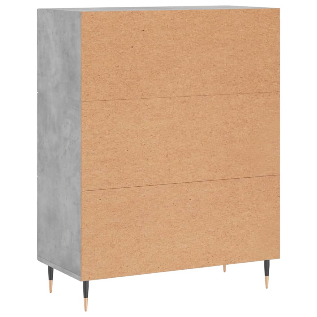 vidaXL Sideboard Concrete Grey 69.5x34x90 cm Engineered Wood