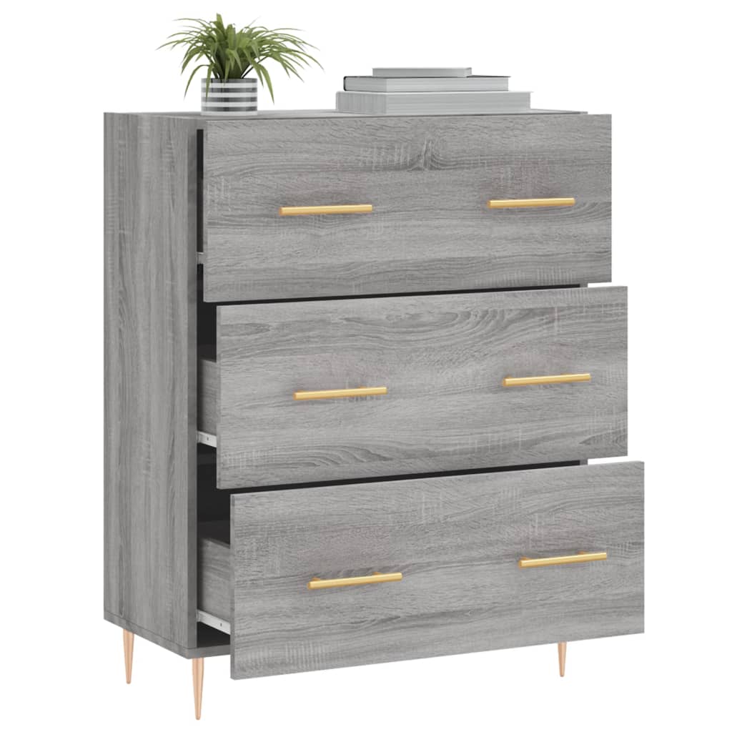 Sideboard Grey Sonoma 69.5x34x90 cm Engineered Wood