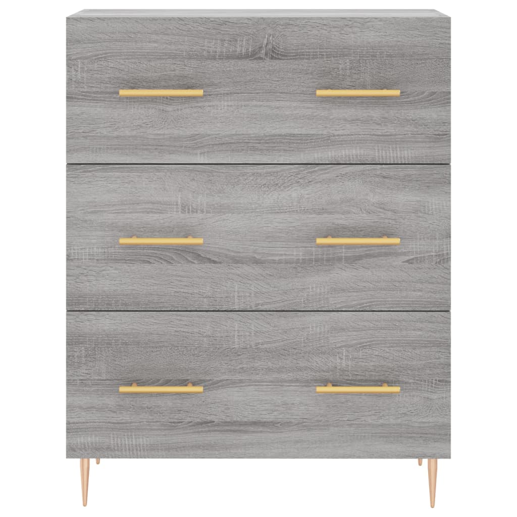 Sideboard Grey Sonoma 69.5x34x90 cm Engineered Wood