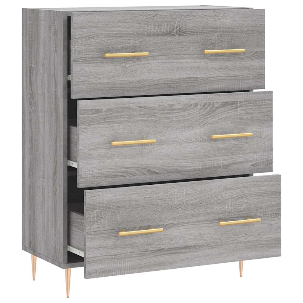 Sideboard Grey Sonoma 69.5x34x90 cm Engineered Wood