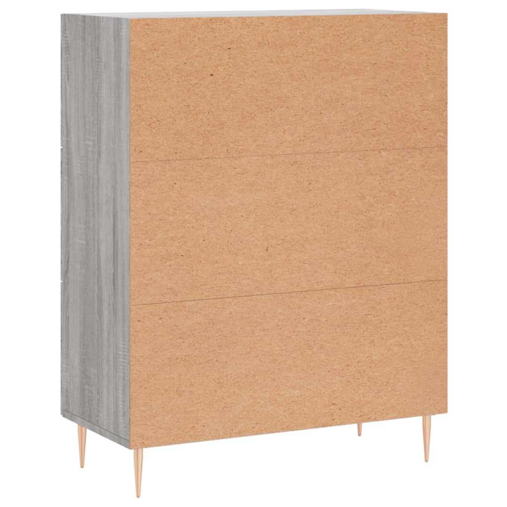 Sideboard Grey Sonoma 69.5x34x90 cm Engineered Wood