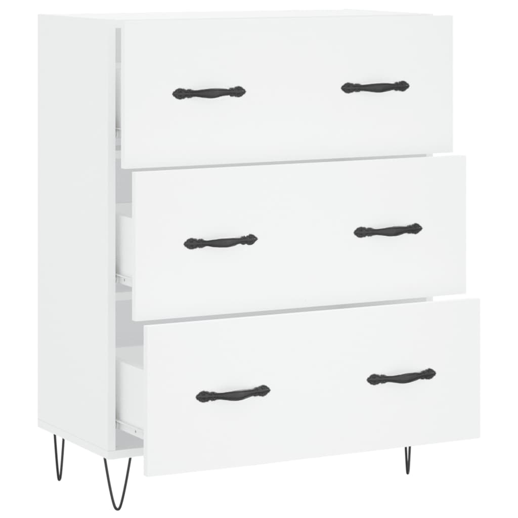 Sideboard White 69.5x34x90 cm Engineered Wood