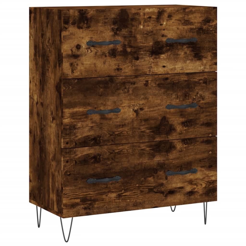 Sideboard Smoked Oak 69.5x34x90 cm Engineered Wood