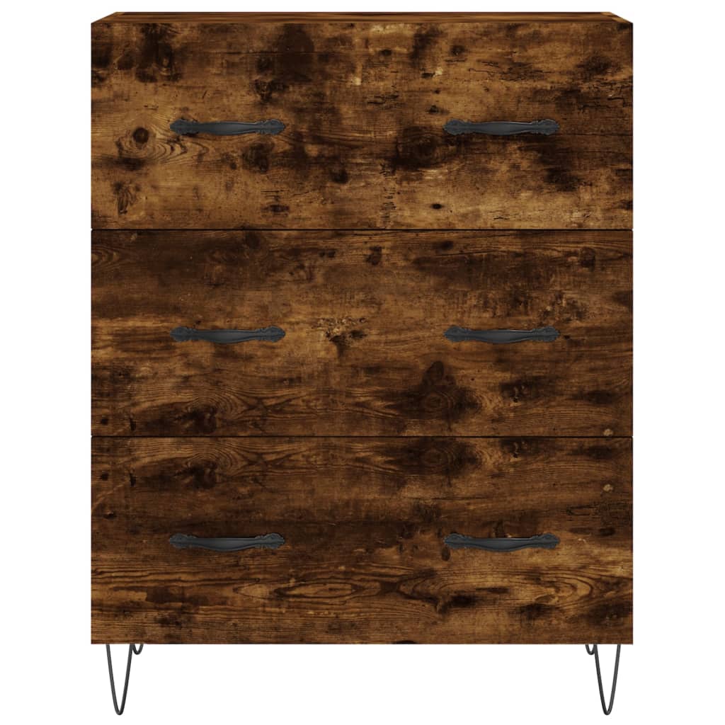 Sideboard Smoked Oak 69.5x34x90 cm Engineered Wood