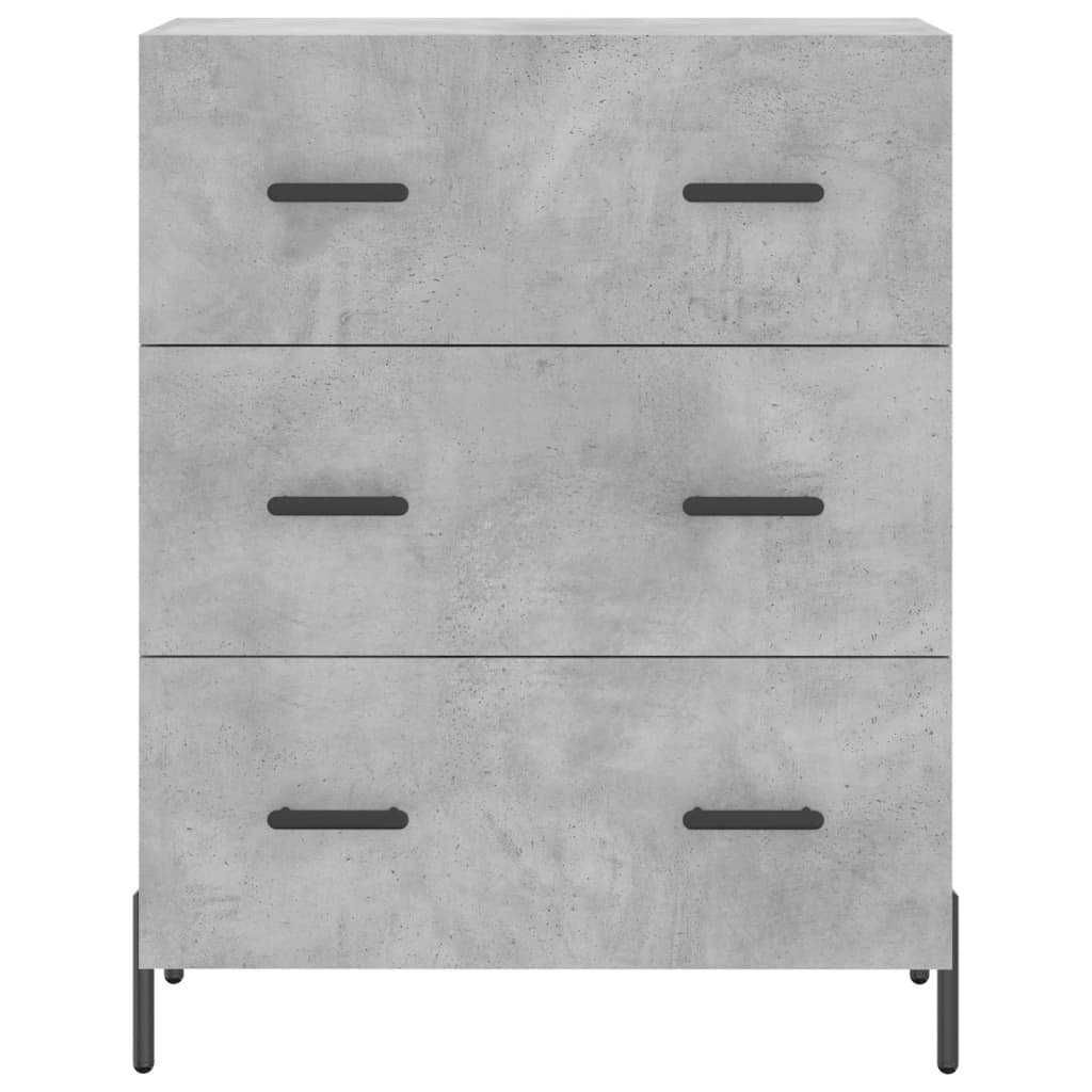 vidaXL Sideboard Concrete Grey 69.5x34x90 cm Engineered Wood