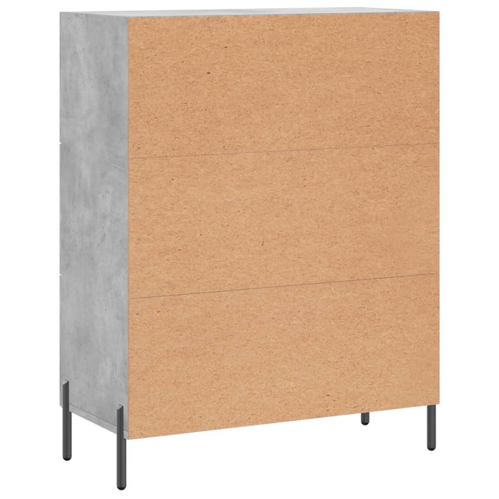 vidaXL Sideboard Concrete Grey 69.5x34x90 cm Engineered Wood